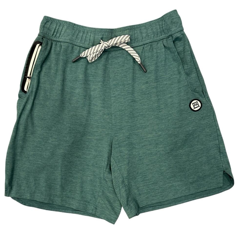 Avalanche Shorts Mens S Green Athletic Stretch Elastic Waist Pockets Drawstring